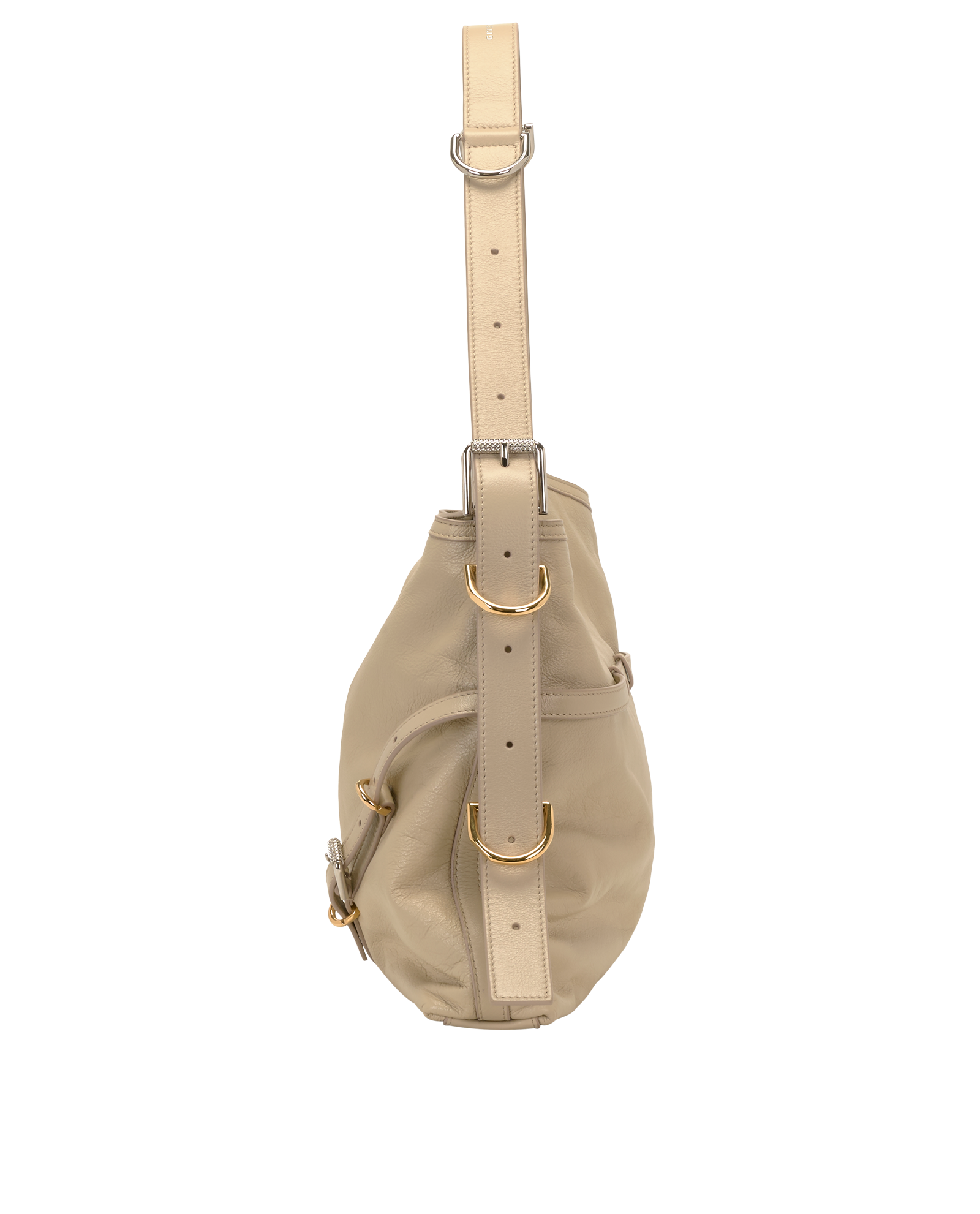 Medium Voyou Shoulder Bag, &pound;795, Handbags, Beige, Bottom view